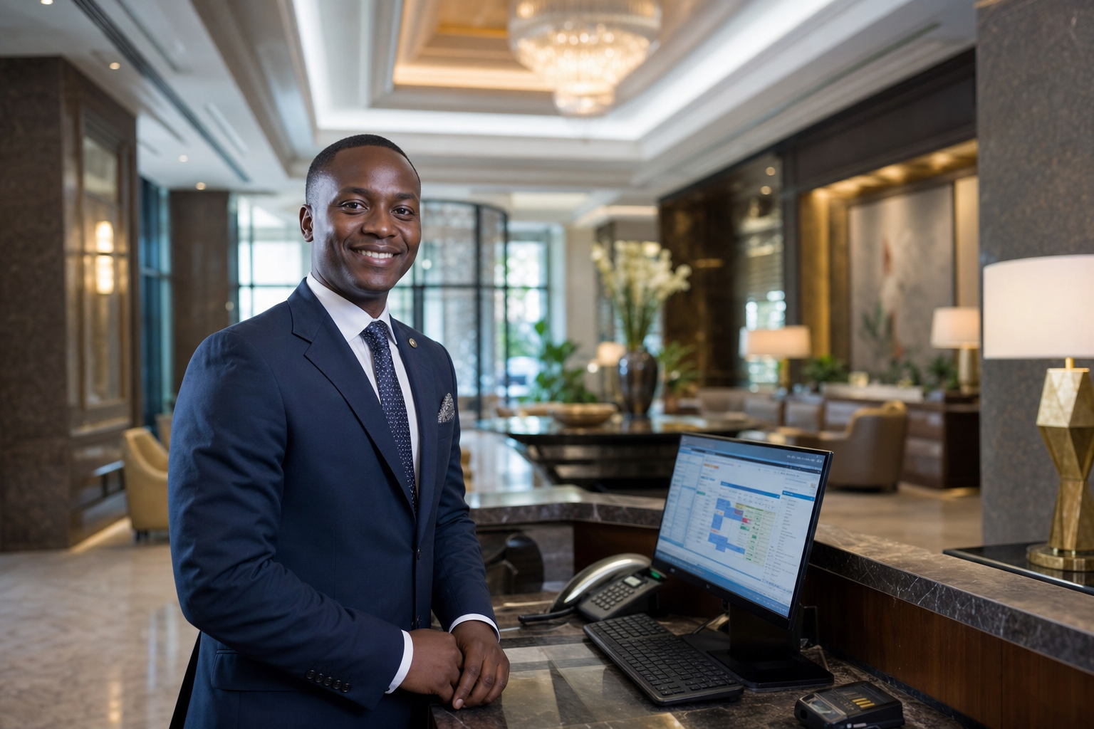 Hotel revenue team reviewing F&B and room reports