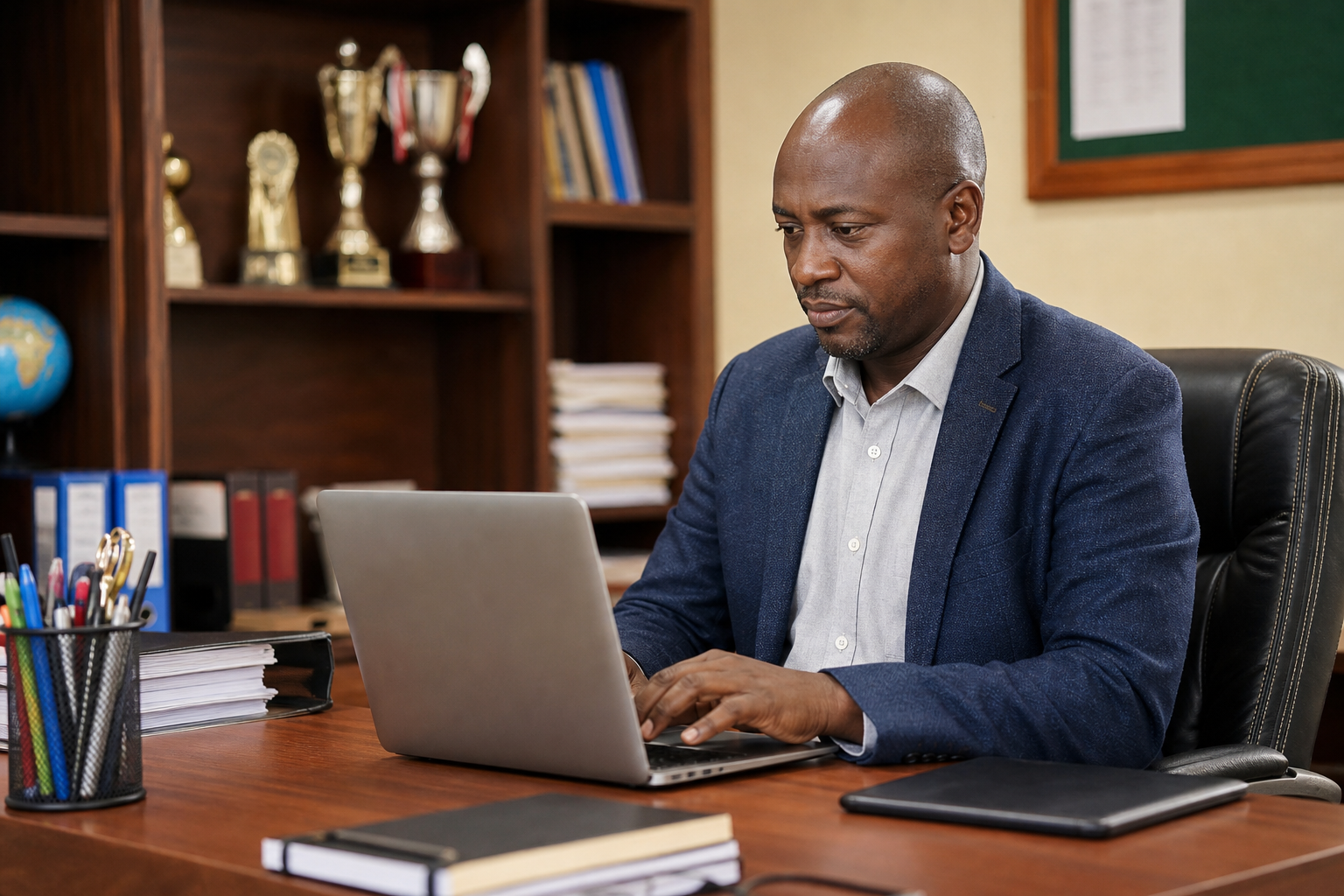 Bursar office staff reconciling term payments